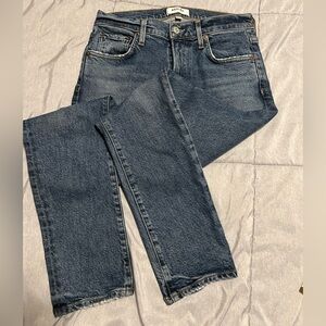 Agolde Dark Blue Straight Leg Women's Jeans